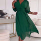 Petra | V-Neck Solid Color Waist Dress