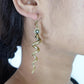 Serpentina Spiral Dangles - Twisted Brass Snake Earrings in Gold/Sliver Tone.