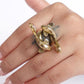 Twin Koi Fish Adjustable Ring – Brass Art Jewelry Inspired by Nature.