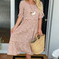 Sandra | Round Neck Polka Dot Print Midi Dress