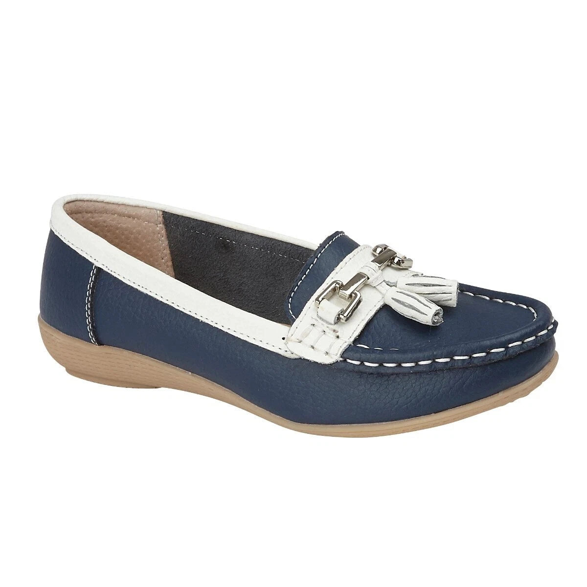 Seafairer Ladies Leather Moccasin Tassel Loafers Shoes