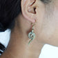 Venom Luxe Drops - Snake-Shaped Brass Dangles in Antique Silver-Gold Finish.