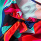 Abstract Floral Babydoll Blouse