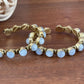 Moonstone Cuff Bangles – Adjustable Brass Bracelets with Natural Stones.