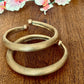 Minimal Solid Brass Torque Bangles – Vintage Rustic Gold Open Cuffs.