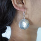 Hammered Silver Disc Dangle Earrings