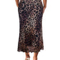 Leopard Print Midi Mermaid Skirt