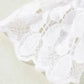 Beige Embroidered Mesh Blouse – Flounce Sleeves
