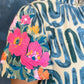 Multi‑Colour Embroidered Top – Puff Sleeves & Frilled Neck