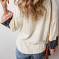Patchwork Petals Knit Blouse