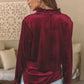 Biking Red Velvet Top