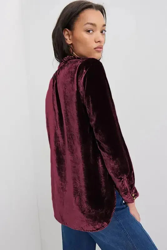 Biking Red Velvet Top