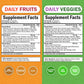 BioSchwartz Daily Fruits & Veggies – 47 Whole Foods, 2-Pack (360 Capsules) for Women & Men