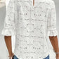 Black Flower Eyelet Jacquard Top