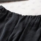 Black Pleated Loose Blouse - Padded Shoulder Buttoned Cuffs