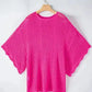 Pink Pointelle Short Sleeve Top