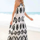 White Aztec Print Western Sundress