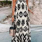 White Aztec Print Western Sundress