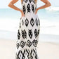 White Aztec Print Western Sundress