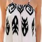 White Aztec Print Western Sundress