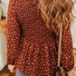 Boho Floral Peplum Blouse Unique Feminine Style