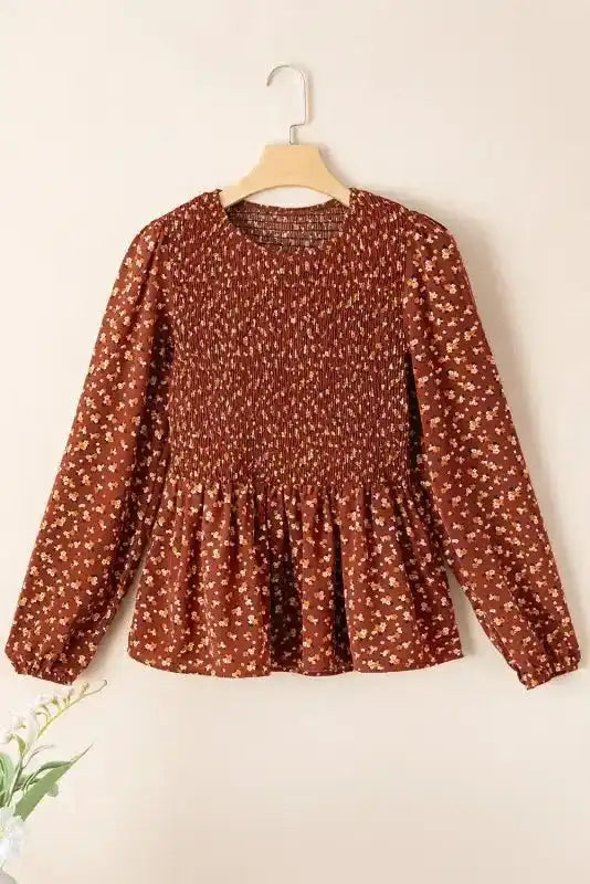 Boho Floral Peplum Blouse Unique Feminine Style
