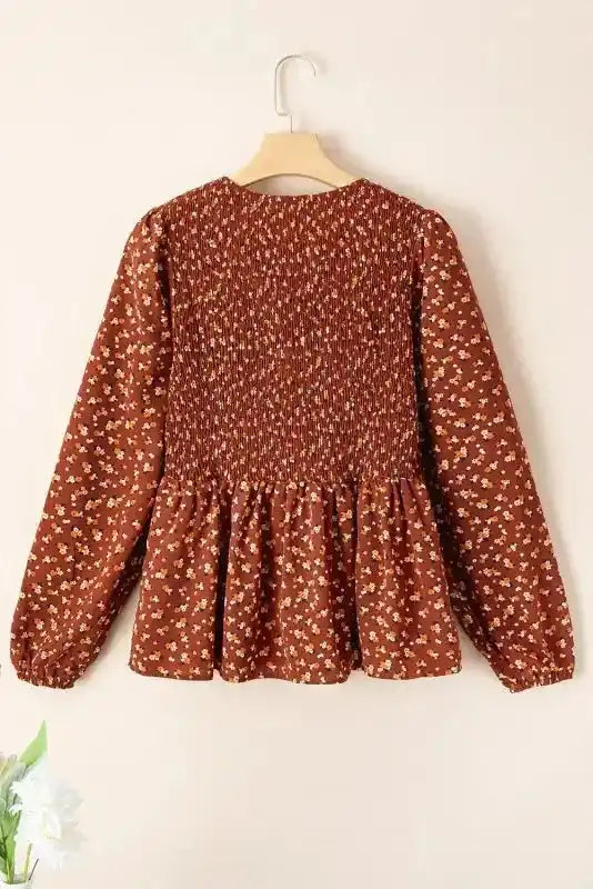 Boho Floral Peplum Blouse Unique Feminine Style