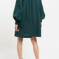 Louche Brigitta Micro Dot Throw On Smock Dress in Green