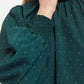 Louche Brigitta Micro Dot Throw On Smock Dress in Green