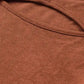Brown Ribbed Peekaboo Cutout Long Sleeve Top