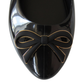 Ladies Chic Black Jelly Flat Shoes with Bow Comfortable Foam Insole