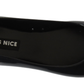 Ladies Chic Black Jelly Flat Shoes with Bow Comfortable Foam Insole