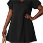 Elegant Royal Blue Crew Neck Short Sleeve Dress for Women