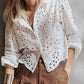 White Cutwork Embroidered Crop Top