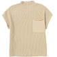 Cozy Oatmeal Sweater Dress - Ribbed Knit with Pockets