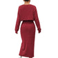 Ribbed Long Sleeve Cropped Cardigan and Slit Cami Dress Set