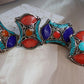 Tibetan Mosaic Heritage Rings – Boho Gemstone-Inspired Statement Rings.