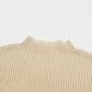 Cozy Oatmeal Sweater Dress - Ribbed Knit with Pockets