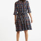 Louche Caitlin White Rabbit Print V Neck Mini Dress
