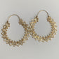 Sunray Mandala Brass/Silver Hoops – Bold Bohemian Circle Earrings.
