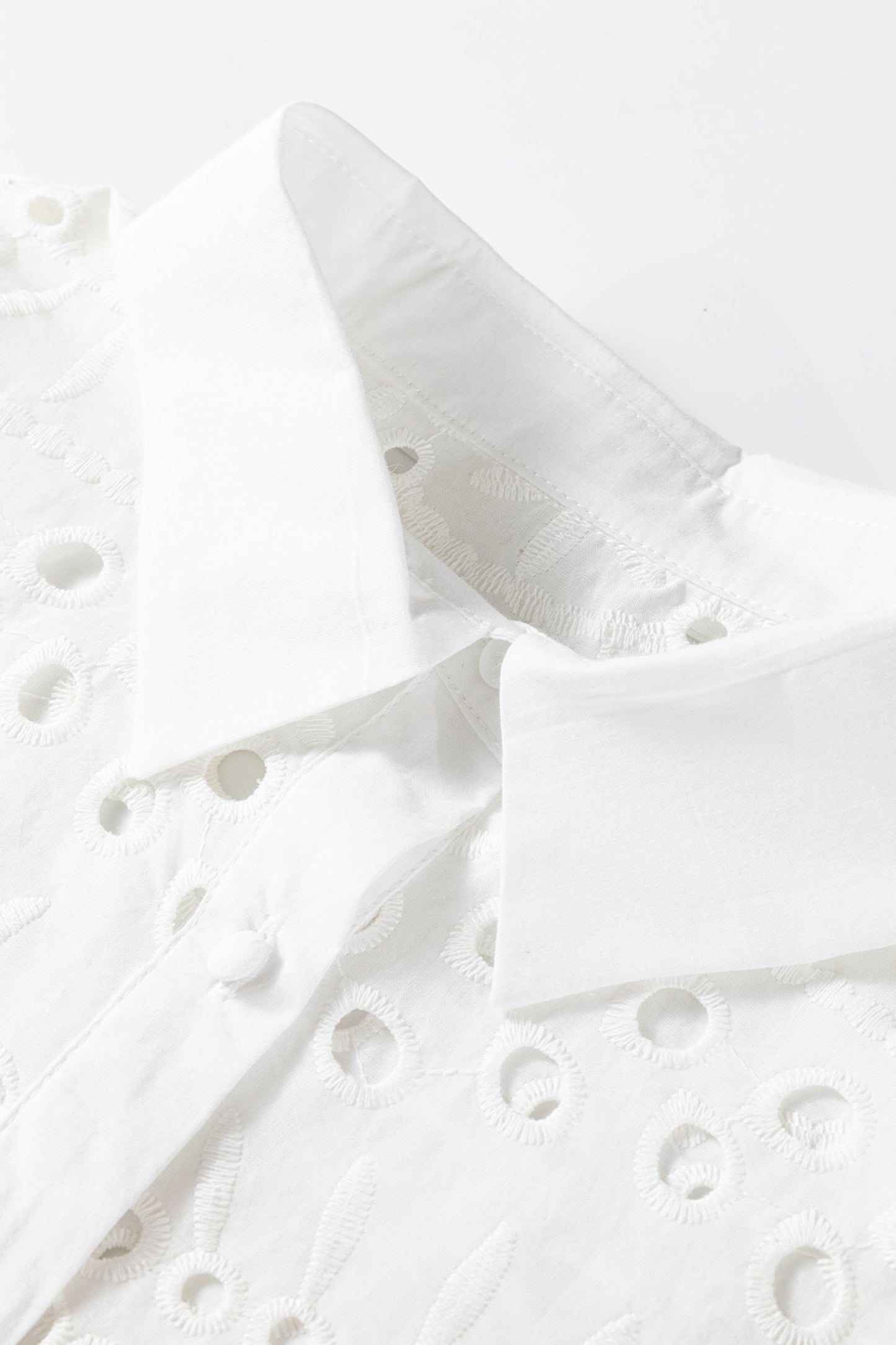 White Cutwork Embroidered Crop Top