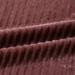 Chestnut Smocked Ribbed Velvet Babydoll Top
