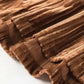 Chestnut Smocked Ribbed Velvet Babydoll Top