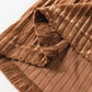 Chestnut Smocked Ribbed Velvet Babydoll Top