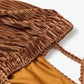 Chestnut Smocked Ribbed Velvet Babydoll Top