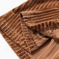 Chestnut Smocked Ribbed Velvet Babydoll Top
