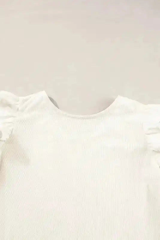 Corduroy Charm Ruffle Blouse
