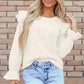 Corduroy Charm Ruffle Blouse