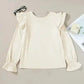 Corduroy Charm Ruffle Blouse