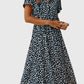 Amber - Printed V-Neck Dress